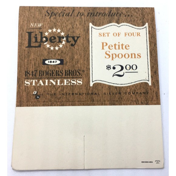 International Stainless 1847 Rogers Bros LIBERTY 4 Petite Spoons RARE VTG NIB - Picture 10 of 10